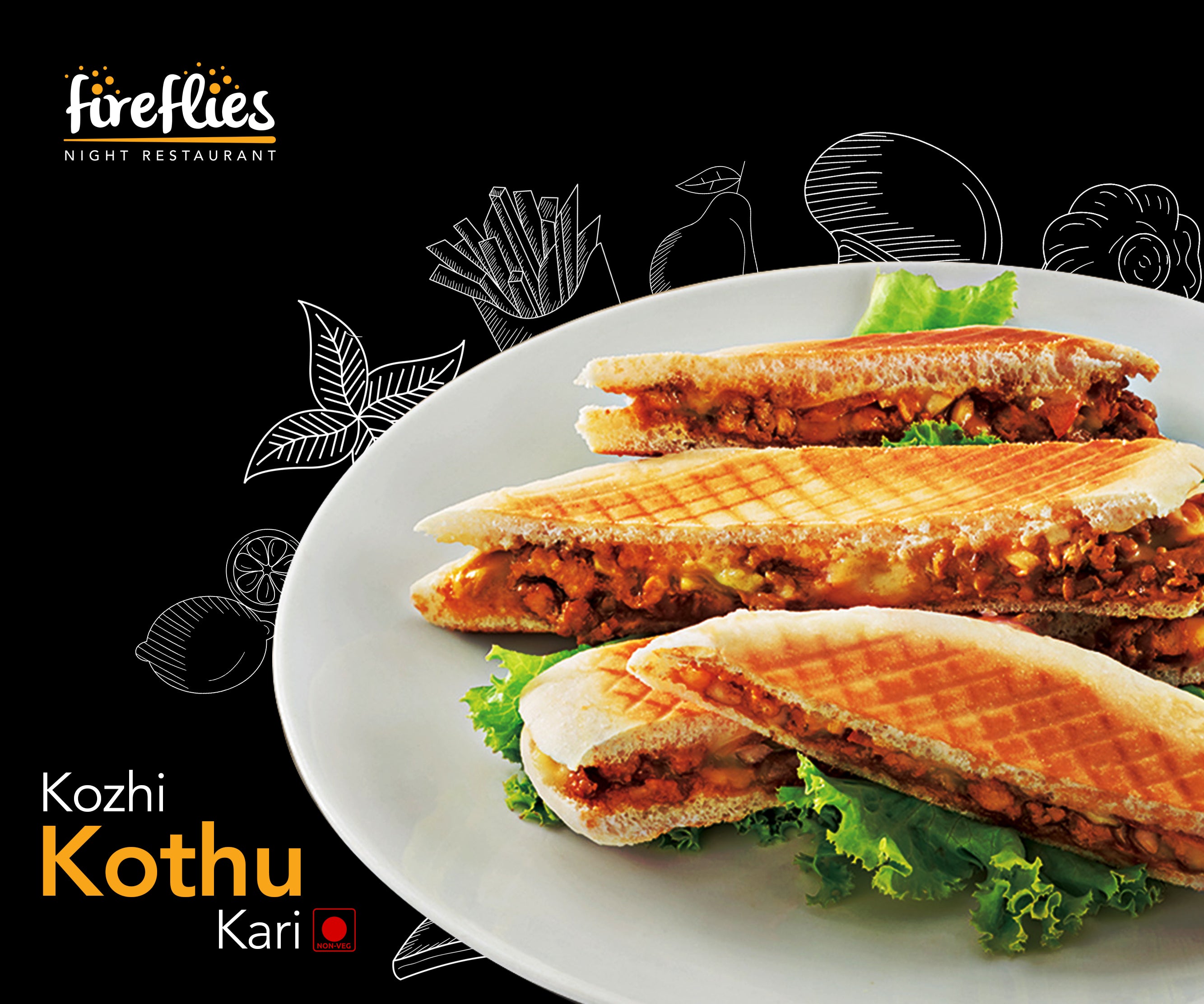 Kozhi Kothu Kari Sandwich - fireflies