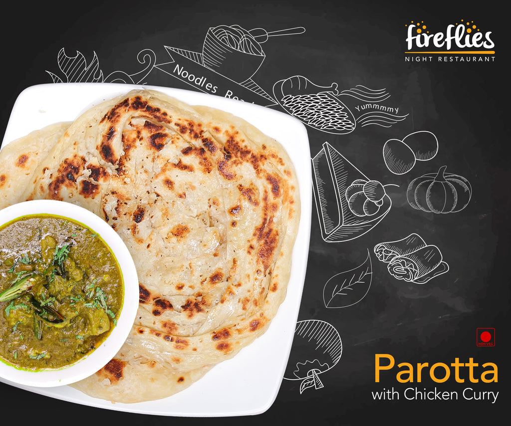 Parotta With Chicken Curry - fireflies