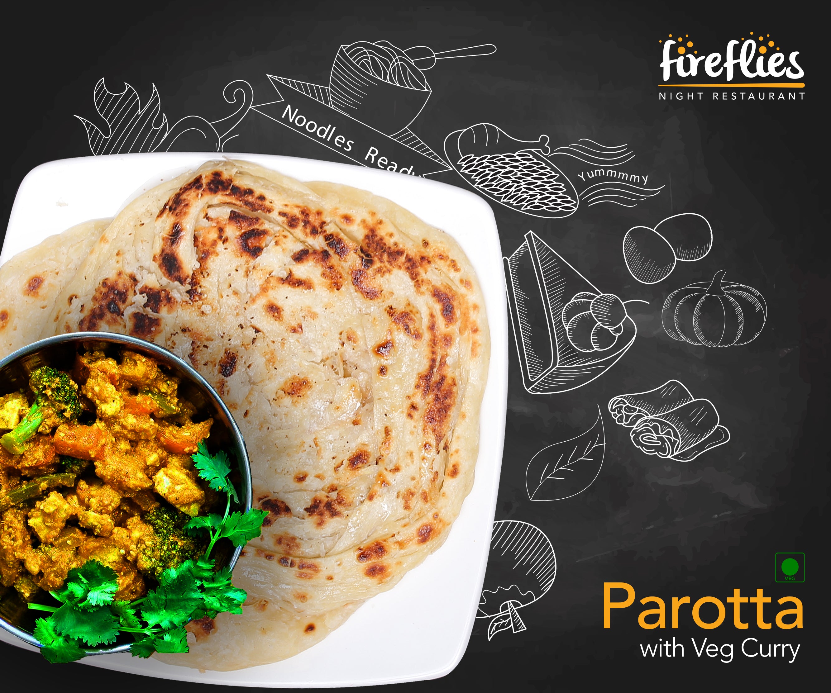 Parotta With Veg Curry - fireflies