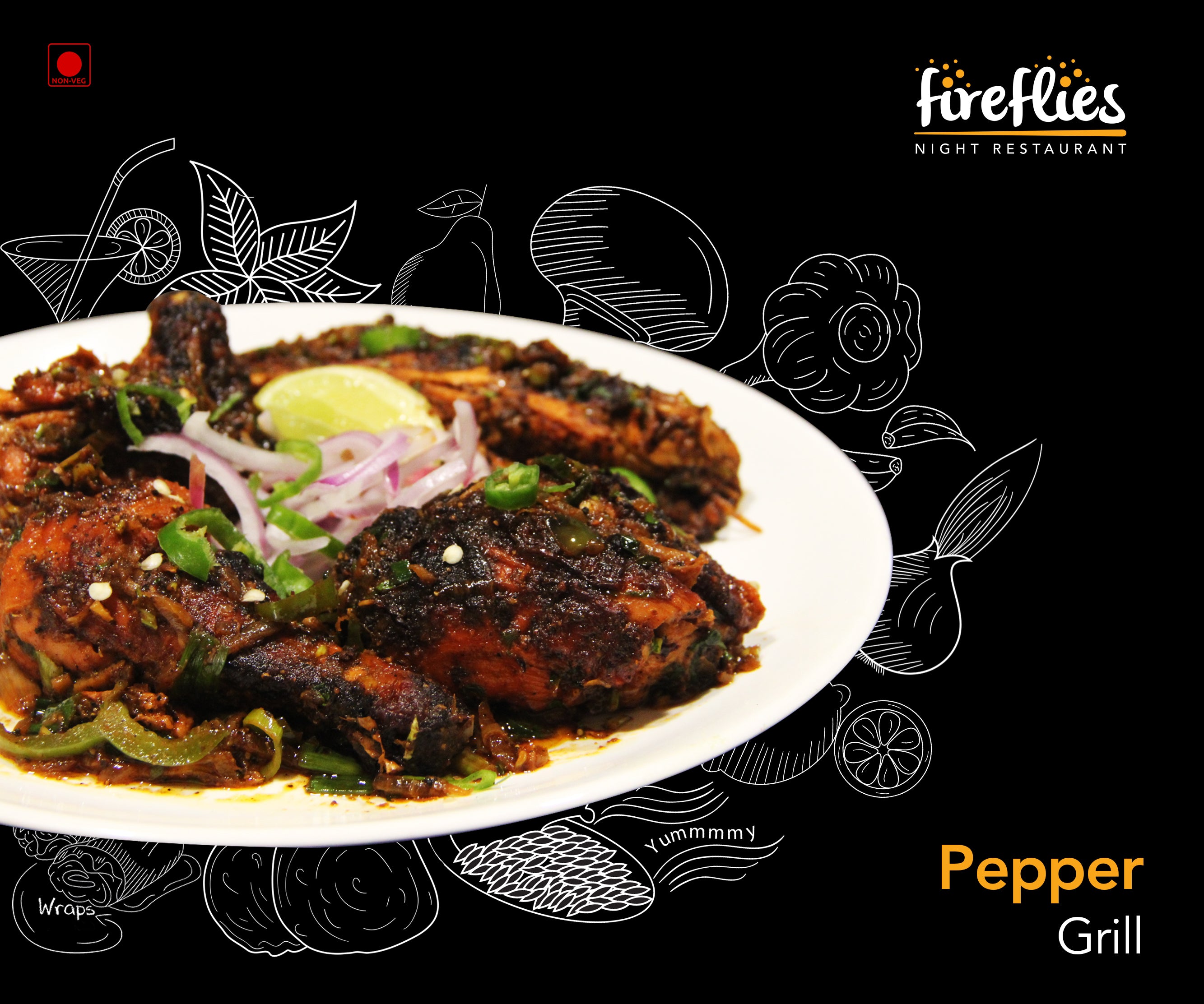 Pepper Grill Chicken - fireflies